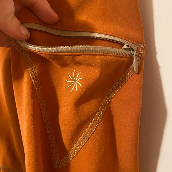 Athleta Fleece Lined Long Sleeve Pullover - Size Small - Burnt Orange - Picture 4 of 5